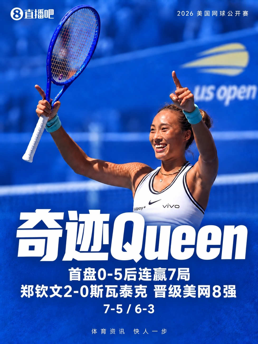 早报:奇迹Queen!郑钦文连场让五追七进8强 欧冠明天开打 早报:奇迹Queen!郑钦文连场让五追七进8强 欧冠明天开打